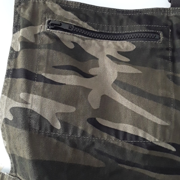 TOPSHOP Camo Denim Buckle Pinafore Dress 2 - Picture 11 of 16